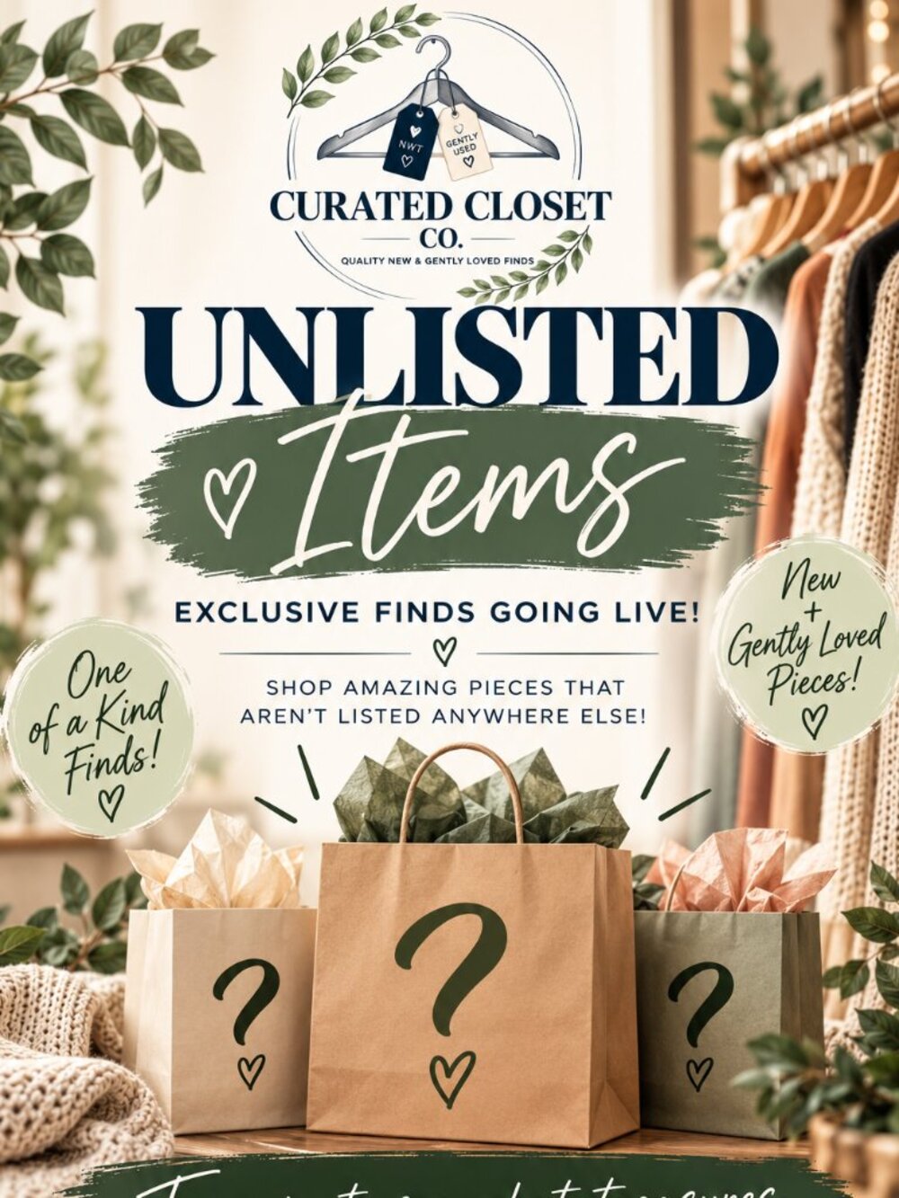 ✨ UNLISTED ITEM ALERT ✨ Like to be notified when an unlisted item goes live